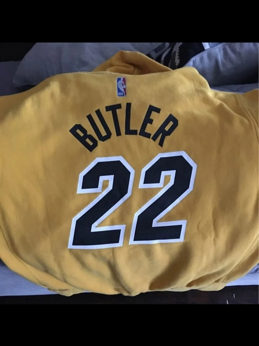 RARE Nike NBA Yellow Jimmy Butler 'HEAT 22' Hoodie Sweatshirt